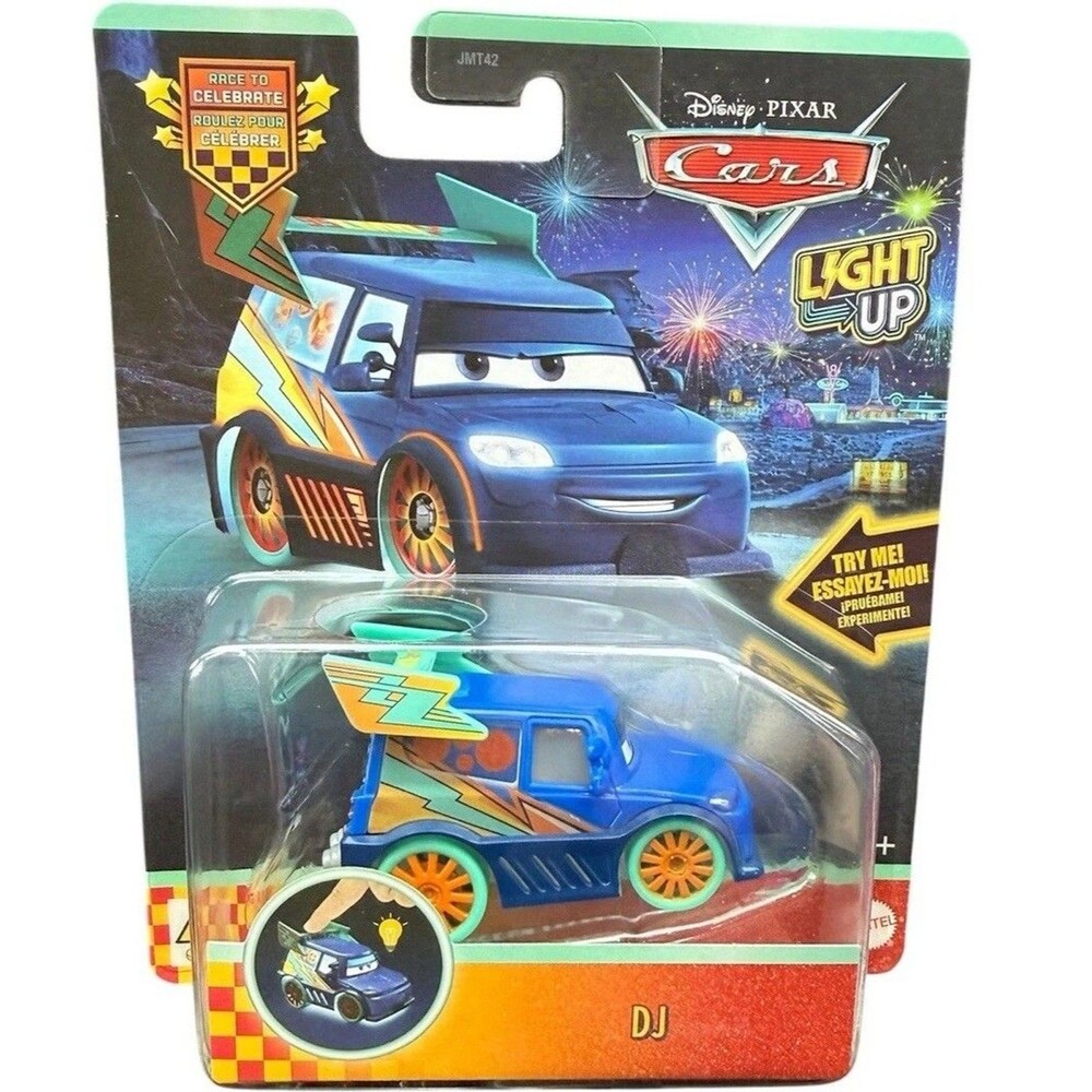New Mattel Disney Pixar Cars Light Up DJ 20th Anniversary Blue HTF